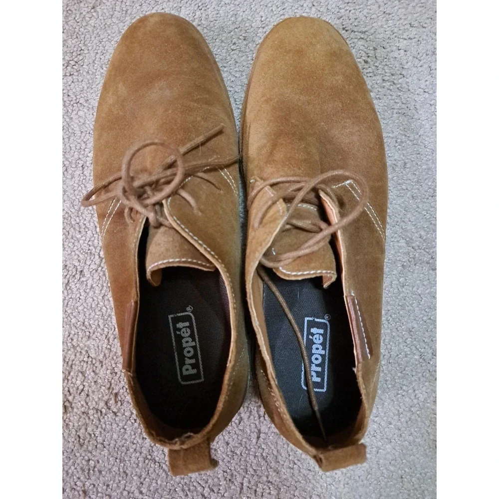 Propet Finn Men's Tan Suede Leather Upper Lining‎ Oxford Shoes 12 M( D) NEW